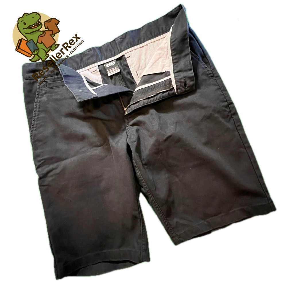 Nike 6.0 Men's Black Chino Shorts Size 34 Casual Flat Front skateboarding Casual